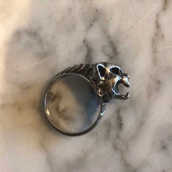 Saint Laurent Paris Men’s Panther Angry Cat Ring - Picture 1 of 6